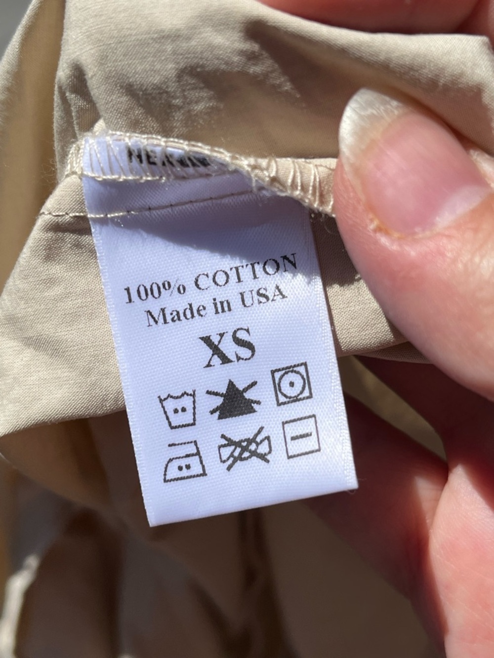 Brand New Black Crane 100% Cotton Relaxed Cream Button-Front Women's Top - Picture 8 of 9